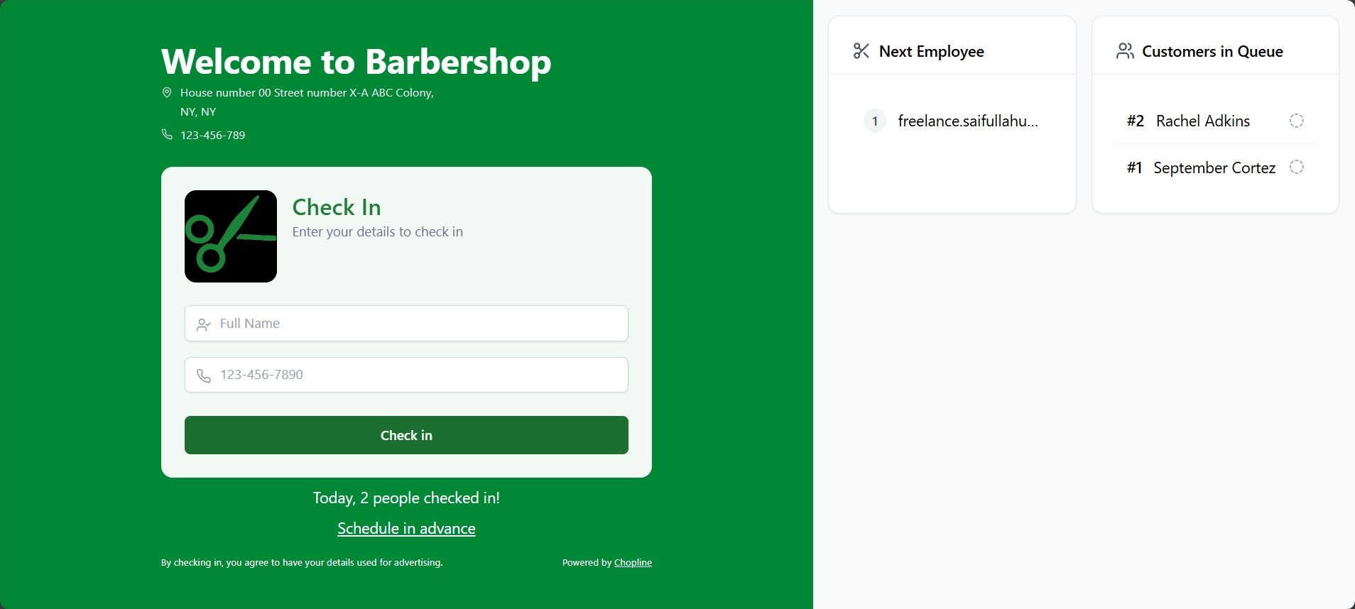 ChopLine Platform Screenshot